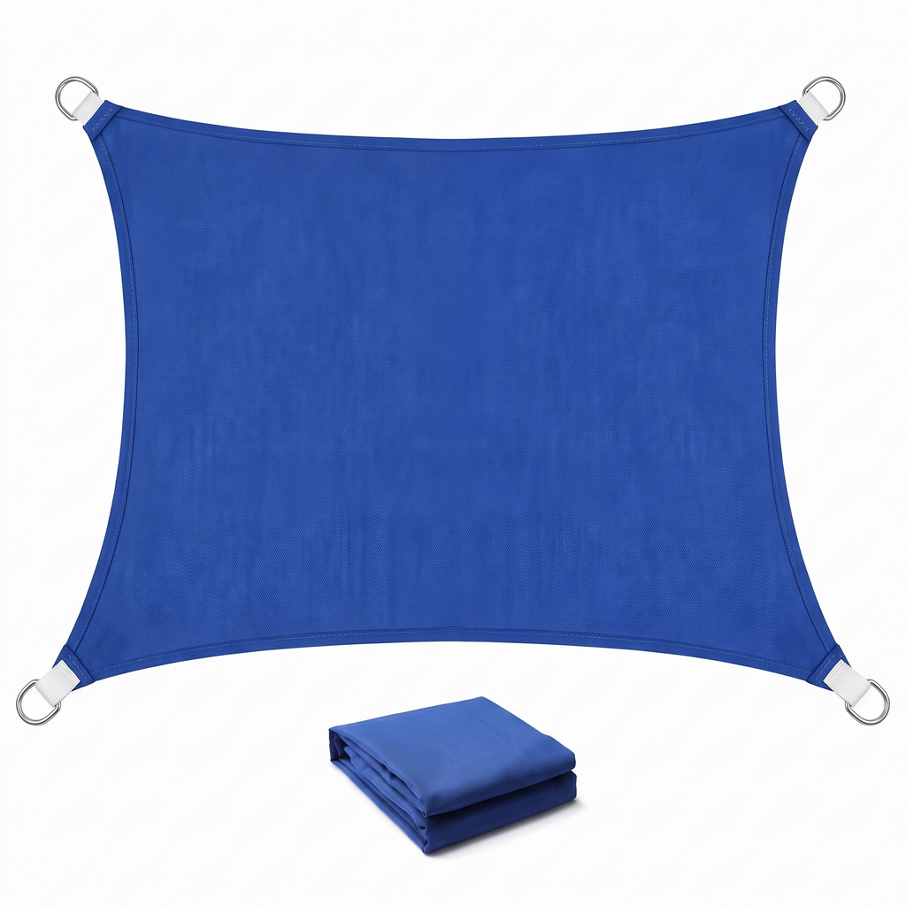 Voile d'ombrage rectangulaire bleue
