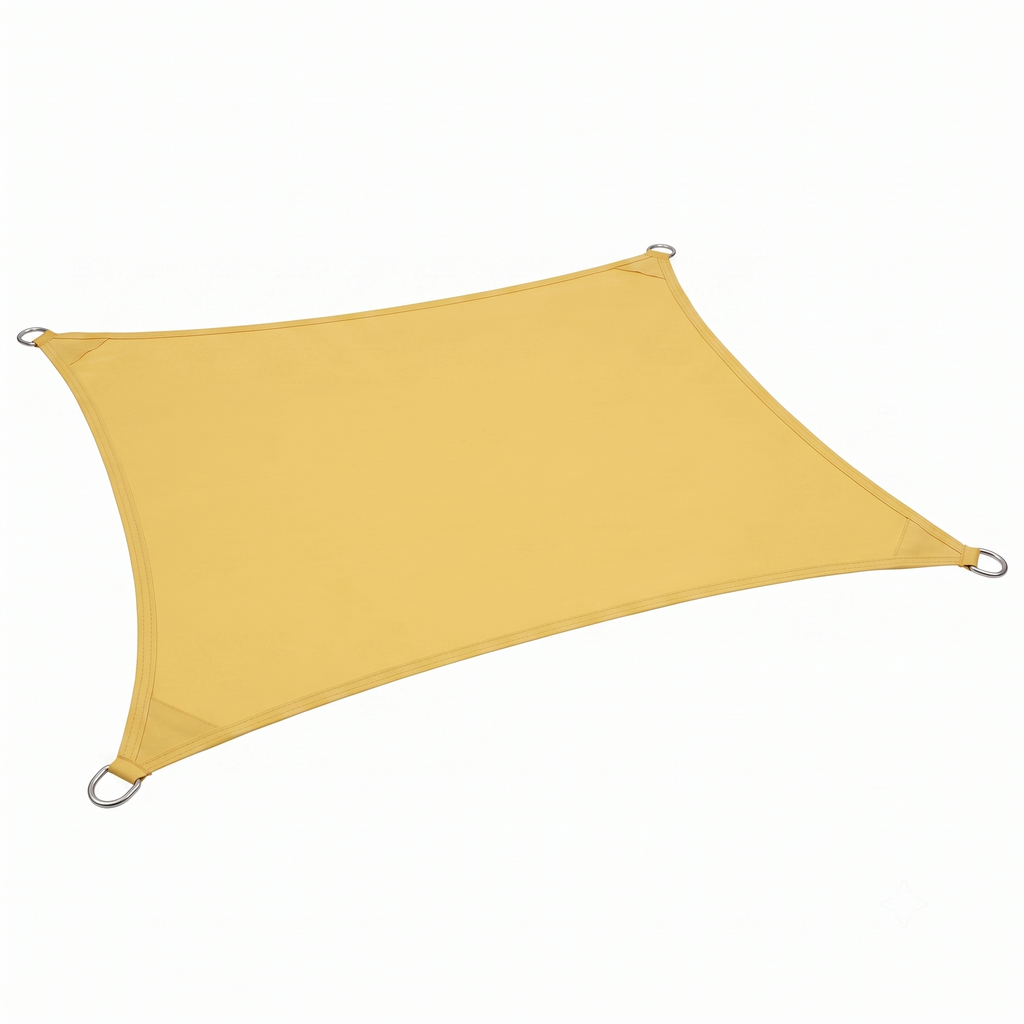 Voile d'ombrage rectangulaire jaune